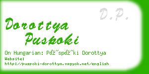 dorottya puspoki business card